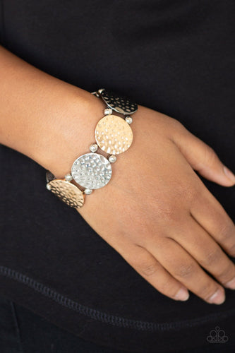 Glisten and Learn Mixed Metal Statement Bracelet